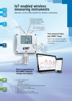 Catalogue Sheets - COMET LoRa Sensors