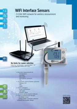 Catalogue Sheets - COMET WiFi Sensors